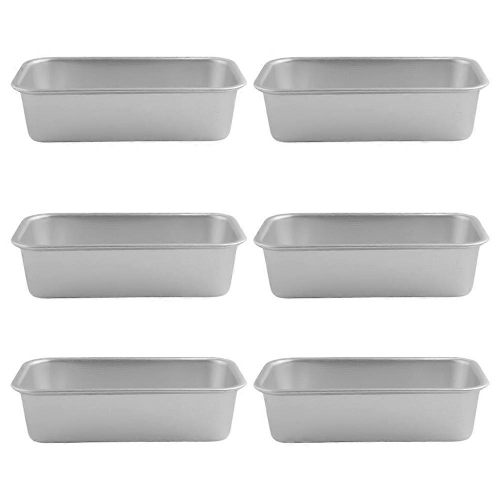 Non-Stick Cake Mold for Baking Use 6Pcs Rectangular Toast Boxes Set