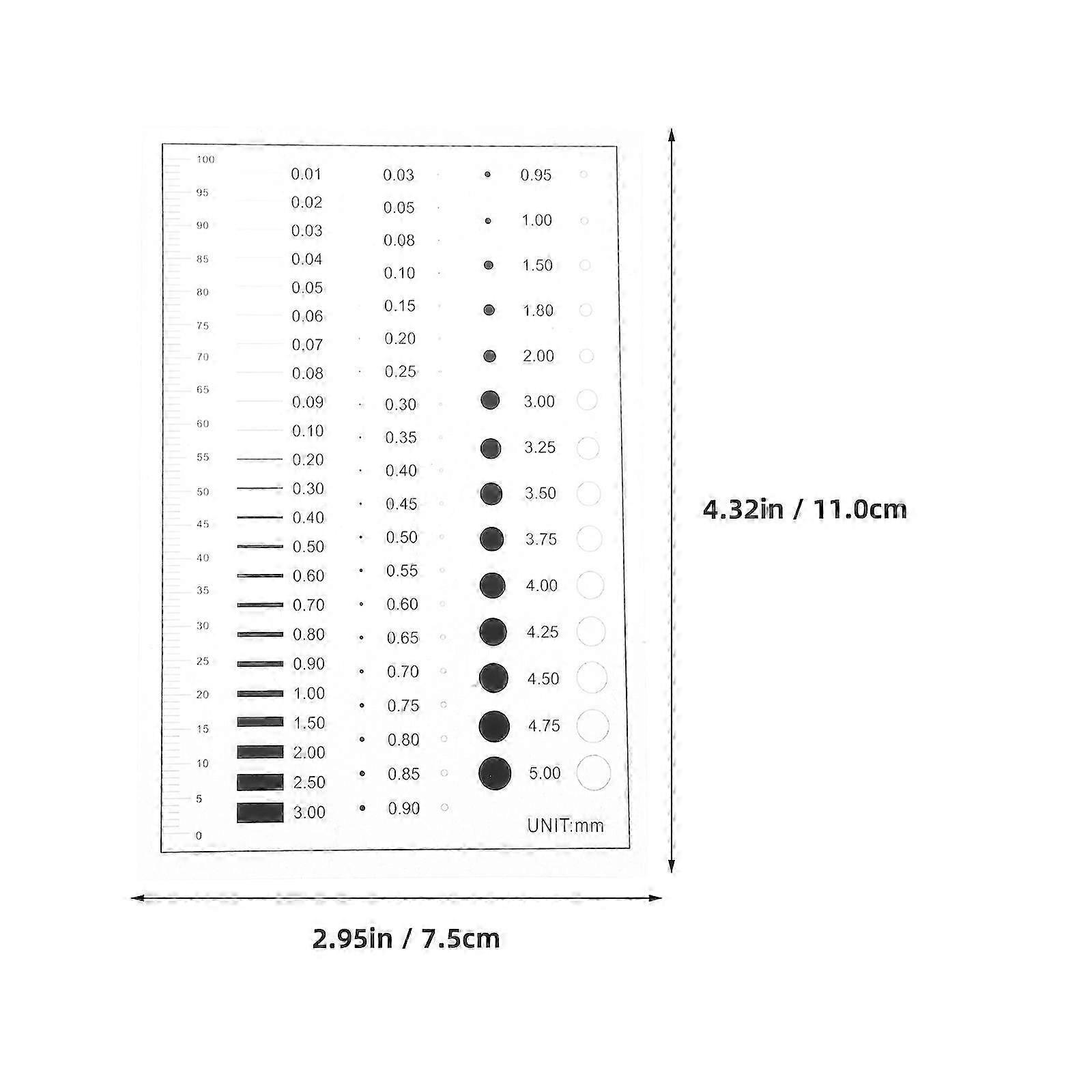 Detection Flaw Detection Film Ruler for Defect Measuring Tool