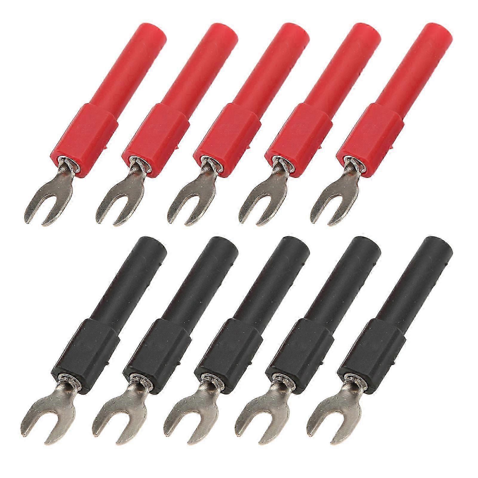Spade Plug 4mm Width U Type Low Loss Fork Spade Connector compatible withMultimeters Electronic Applications 30Vac?60Vdc 36A