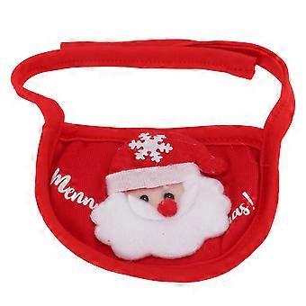 Toalha de saliva para animais de estimação de Natal, toalha de saliva para animais de estimação de cães e gatos de Natal, acessórios de roupas, vermelha