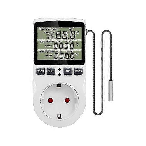 Digital Temperature Controller Socket with Timer and Sensor Probe
