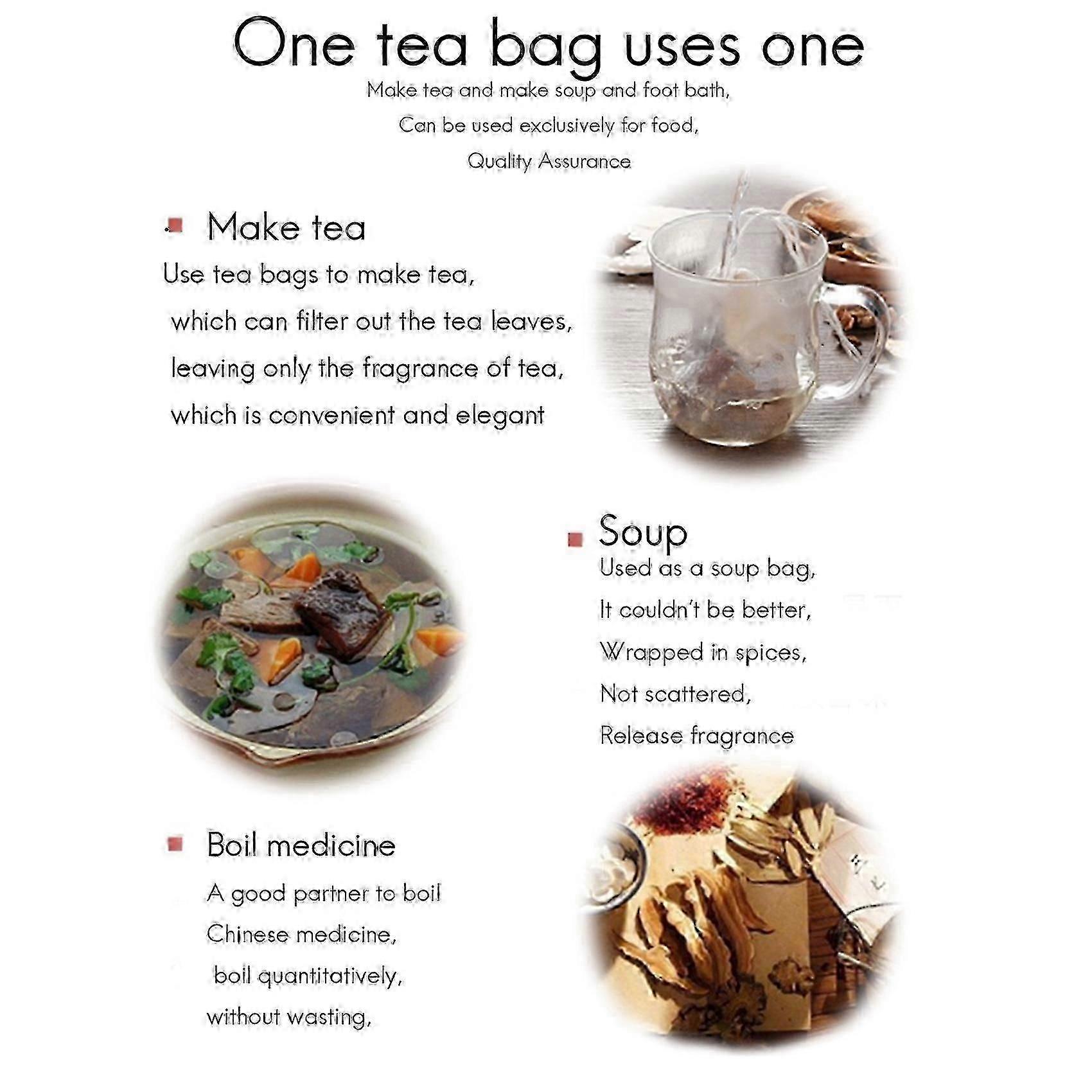 Loose tea filter bags 300pcs drawstring paper infuser empty