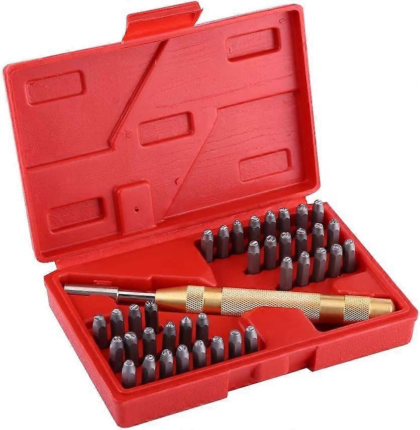 Stamping Tool 38Pcs Automatic Alphanumeric Metal Set Leather Marking