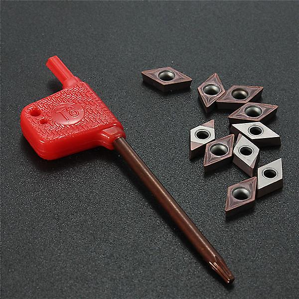 10Pcs Carbide Inserts For Sdjcr1010h07 Turning Tool Holder Dark
