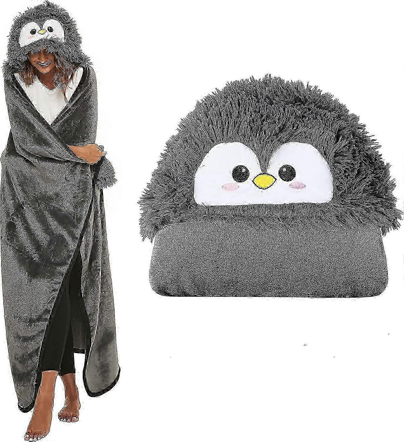 ILWHE Cuddly Penguin sofa Blanket Portable