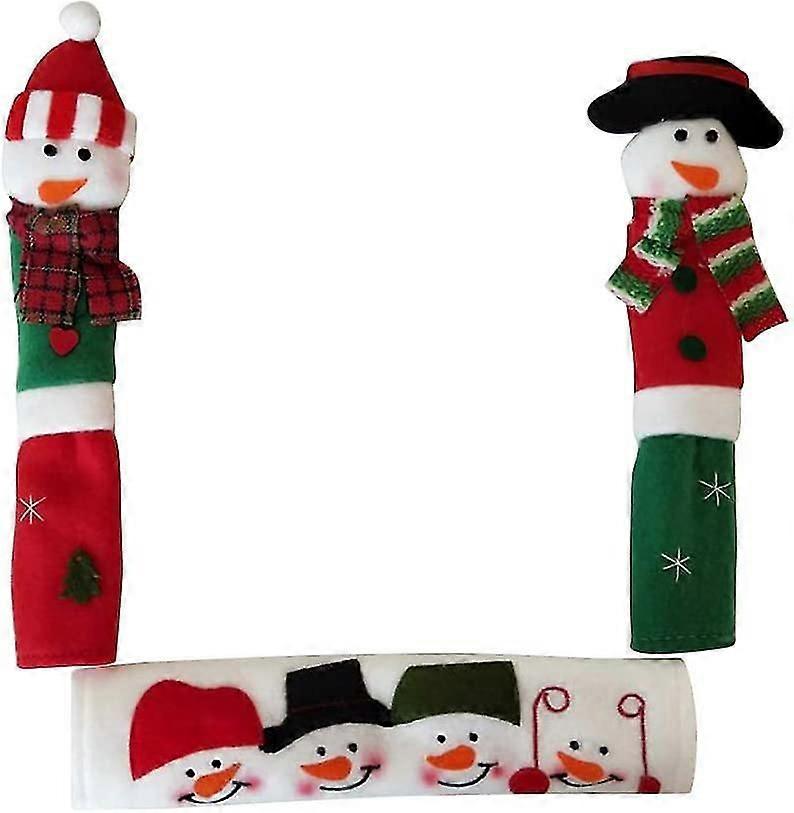 3 Christmas Microwave Oven Handle Covers