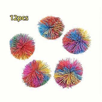 Soft Fluffy Bouncy Balls, 12 Pcs Colorful Party Favors for Birthdays, Carnivals, Classroom Prizes Goodie Bag Stuffers, Assorted Colors