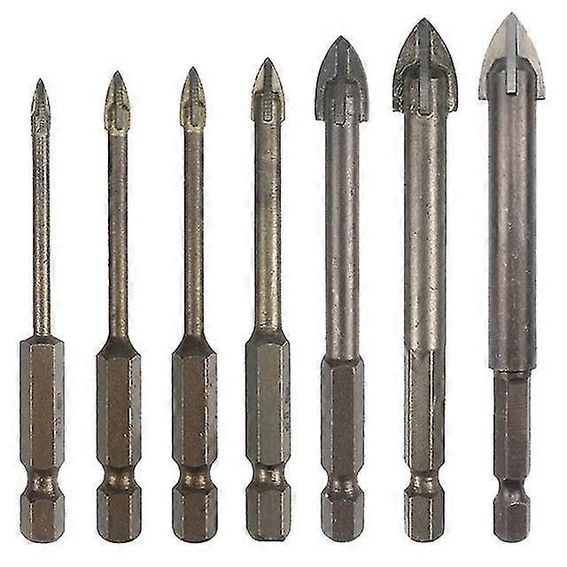 Tile Drill Bit Concrete Cement Drill Bit Multi-function Punch Hole Opener Four-edged Triangular Drill Bit Set Carbide