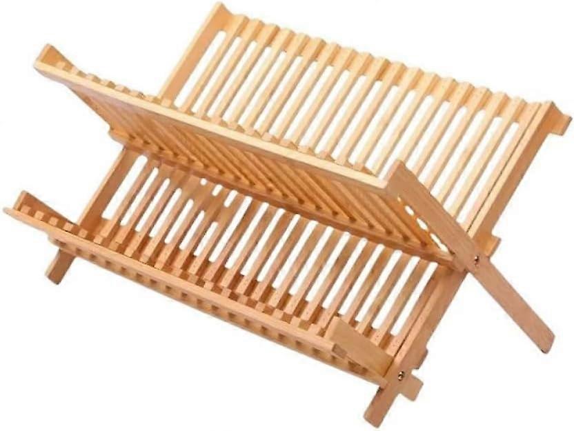 2-Tier Bamboo Dish Drying Rack