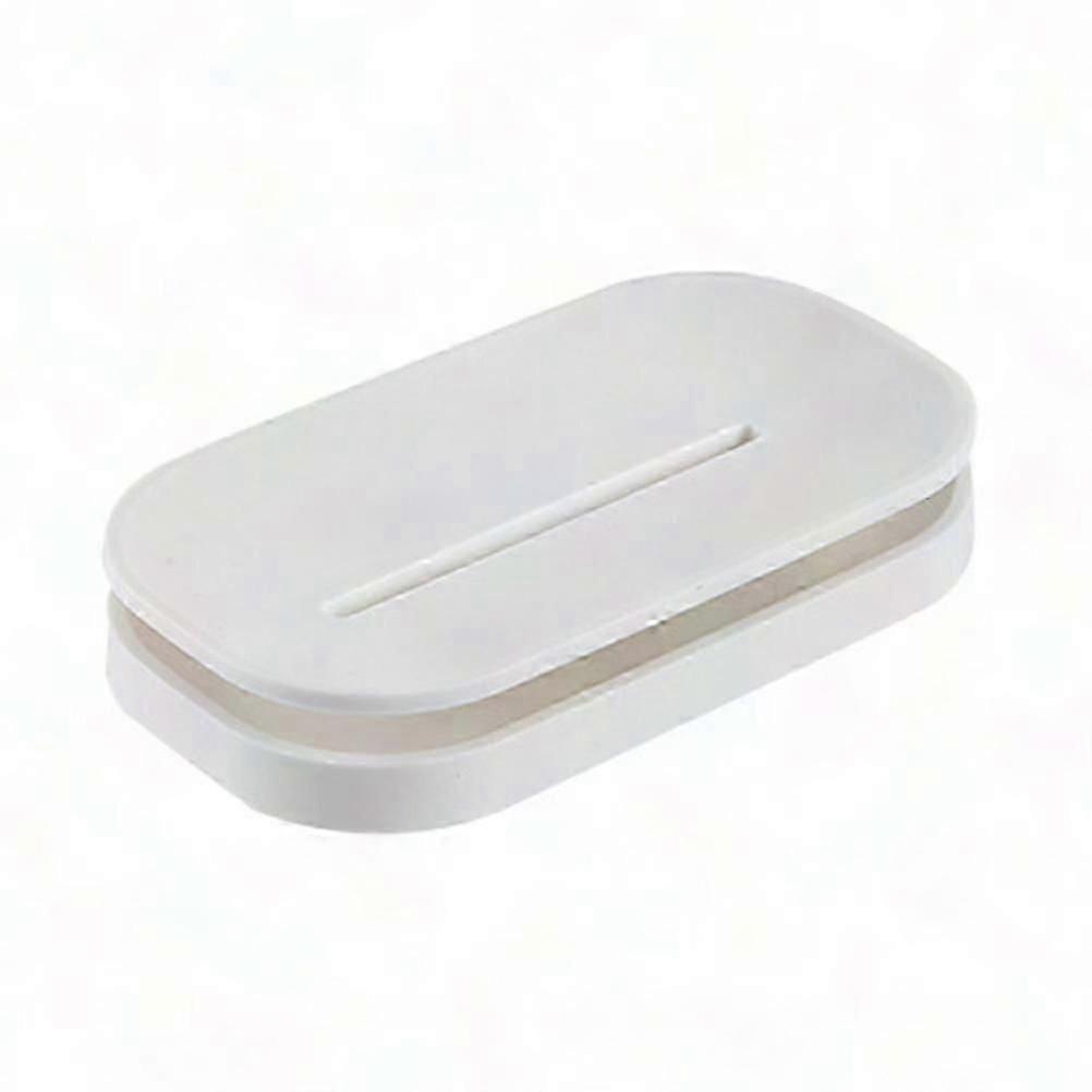 Double Layer Soap Dish with Drain for Bathroom and Laundry Use
