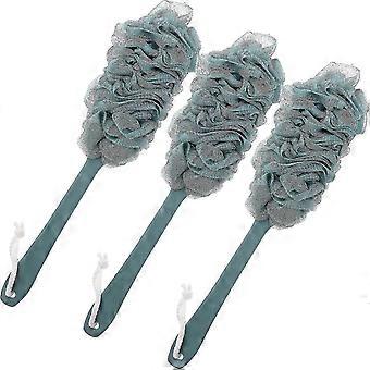 Rückenwäscher zum Duschen, Langer Griff Hinten Luffa Duschbürste, Weiche Nylon Mesh Rückenreiniger Waschmaschine, Badebürste für Frauen Männer, Peeling KörperPeeling