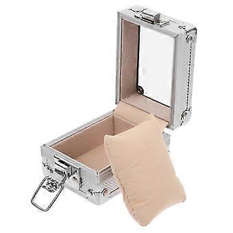 Watch Box Organizer Aluminum Watch Container Box Watch present Giving 9.00X7.00X5.50CM 1Pcs