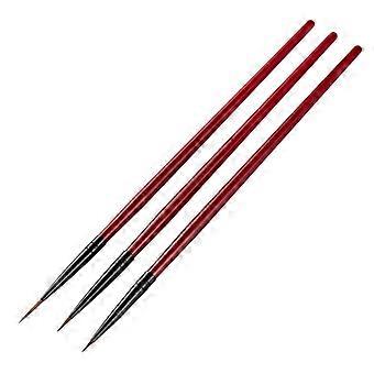 3pcs Nail Art Liner Brush Set 5/7/11mm Fine Detail Painting Pens for Professional Manicure