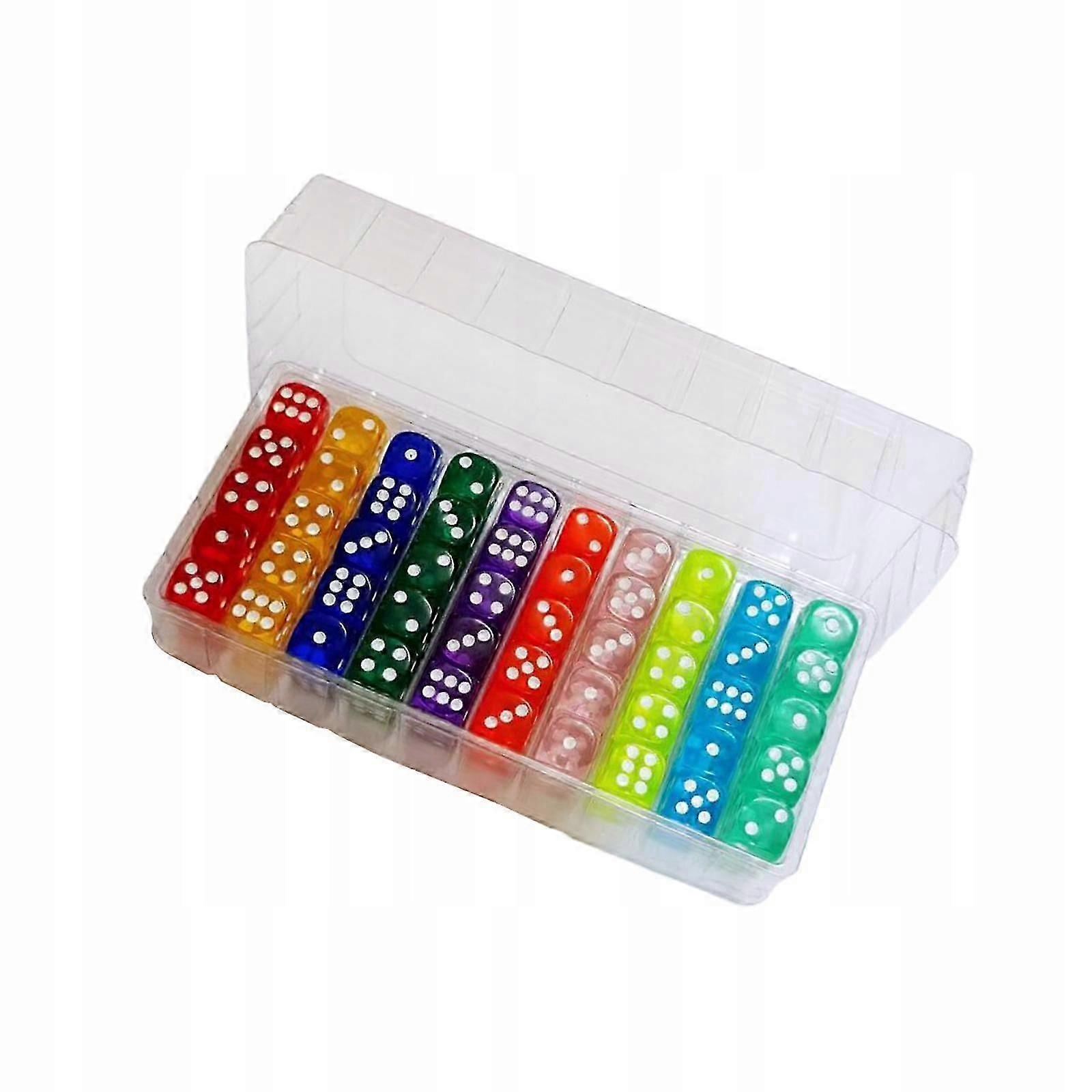 100 Pcs 6 Sided Dice Acrylic Dice
