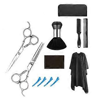 12x Hair Cutting Scissors Set Stainless Steel Barbers Scissors Hairdressings Scissors Set Clip Beauty Salons Tool Multicolor