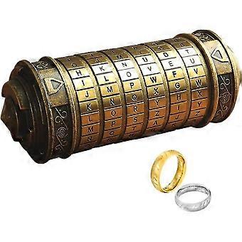 Mini Da Vinci Code Cryptex Brain Teaser Lock Puzzle Creative Birthday Gift for Boyfriend Girlfriend Christmas ValentineJJ