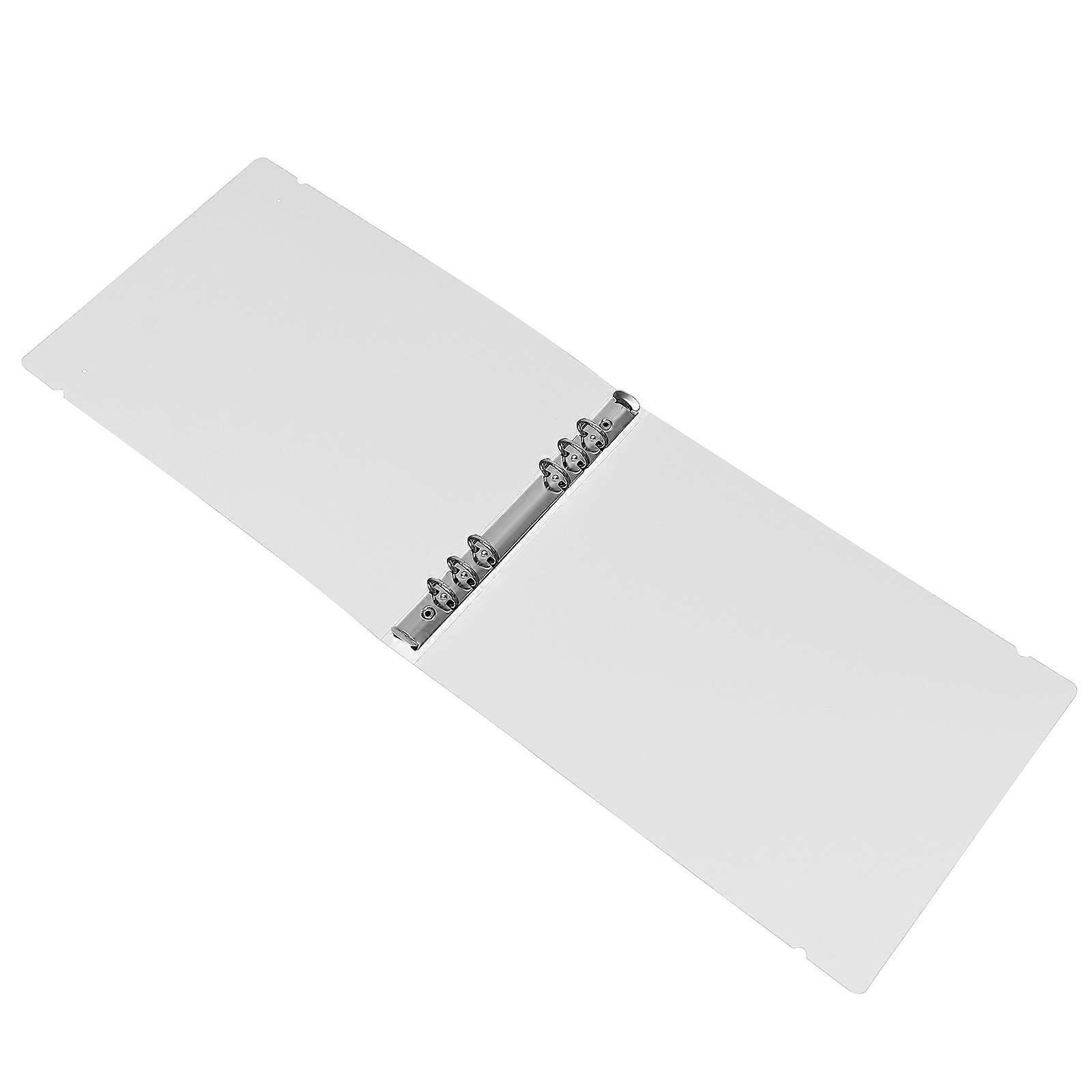White Document Binder Loose Leaf File Binder for Home Use Plastic
