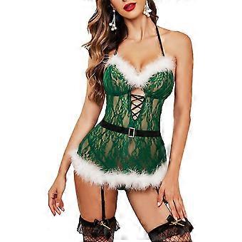 Womens Lingerie Lace Garter Belt Sets Babydoll Nightwear Teddy Lingerie Set