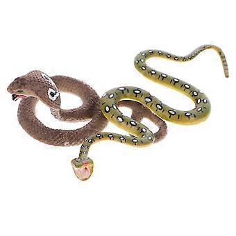Wildlife Model Cobra Boa Snake Toys for Decoration Set of 2