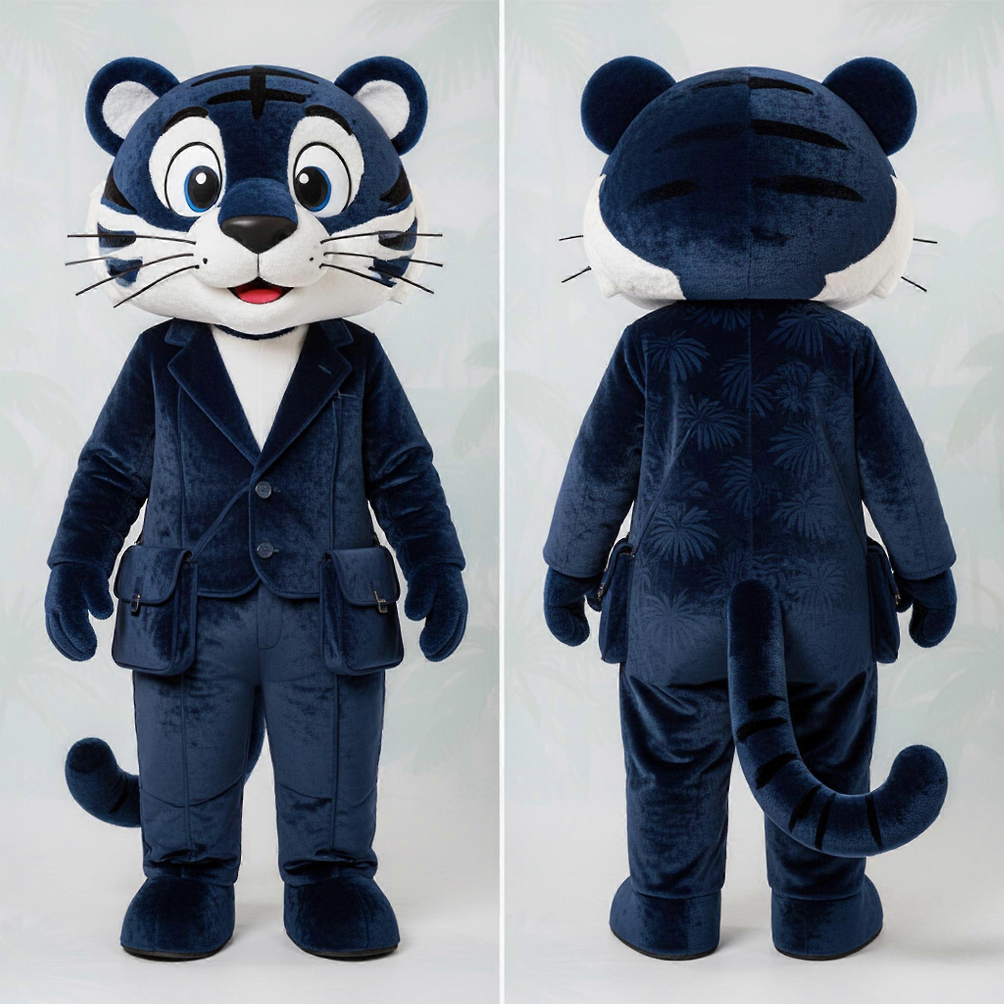 MASTICOT Navy Blue Broad Shouldered Tiger Mascot