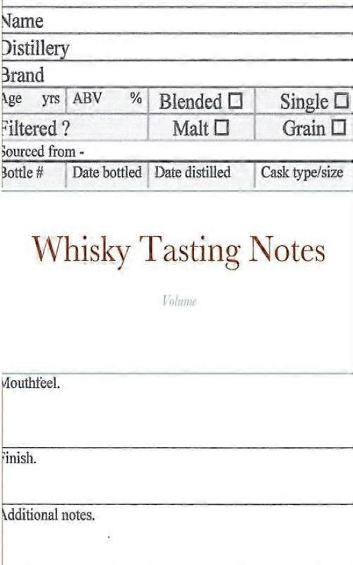Whisky Tasting Notes