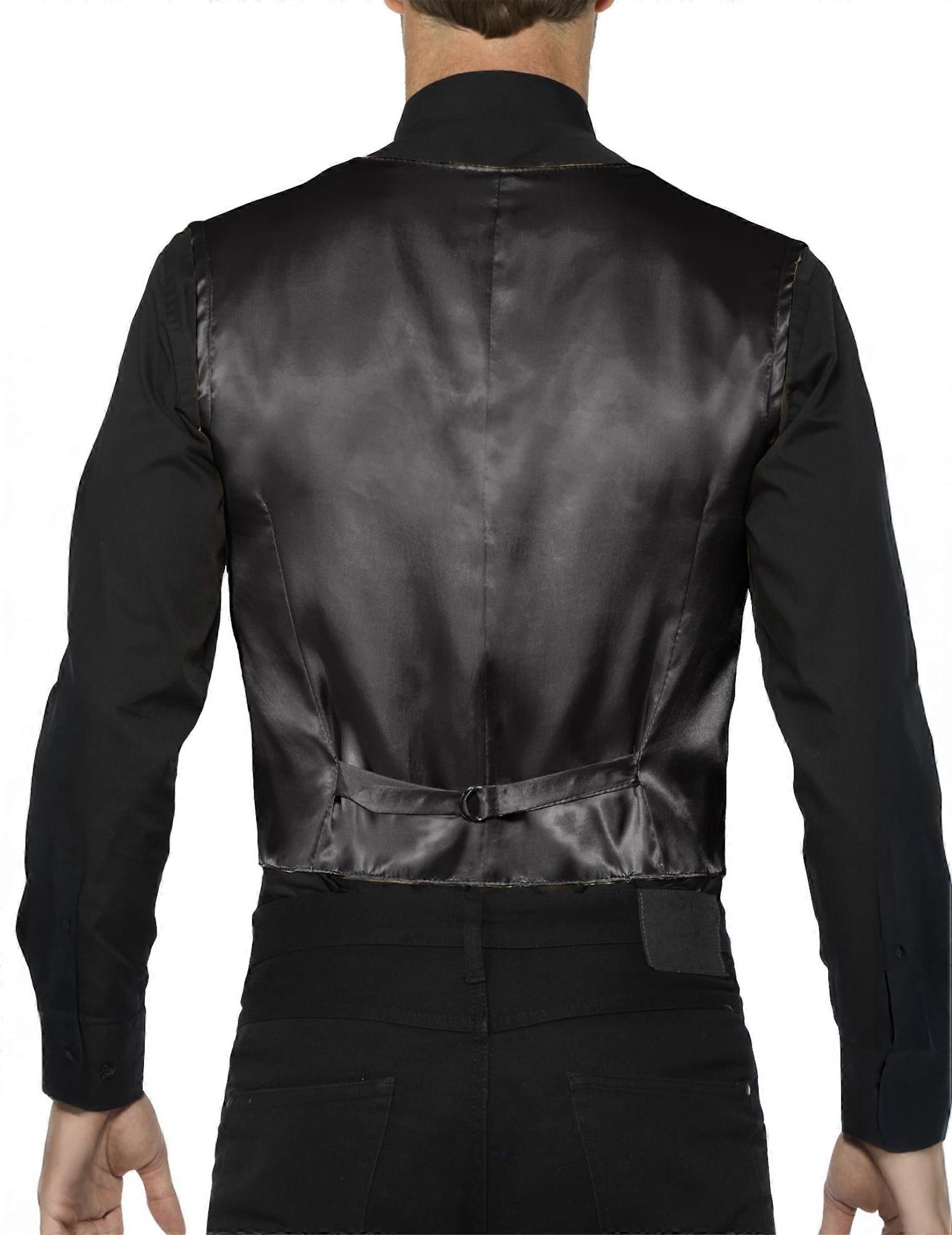 Adult black sequin vest