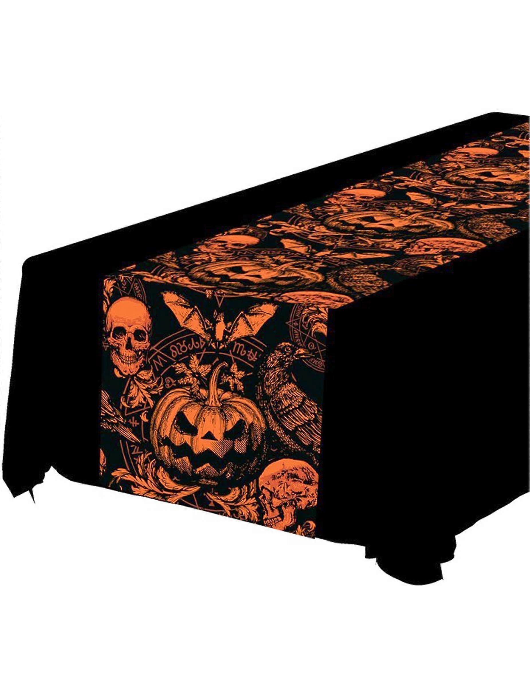 Chemin de table citrouille gothique 275 cm