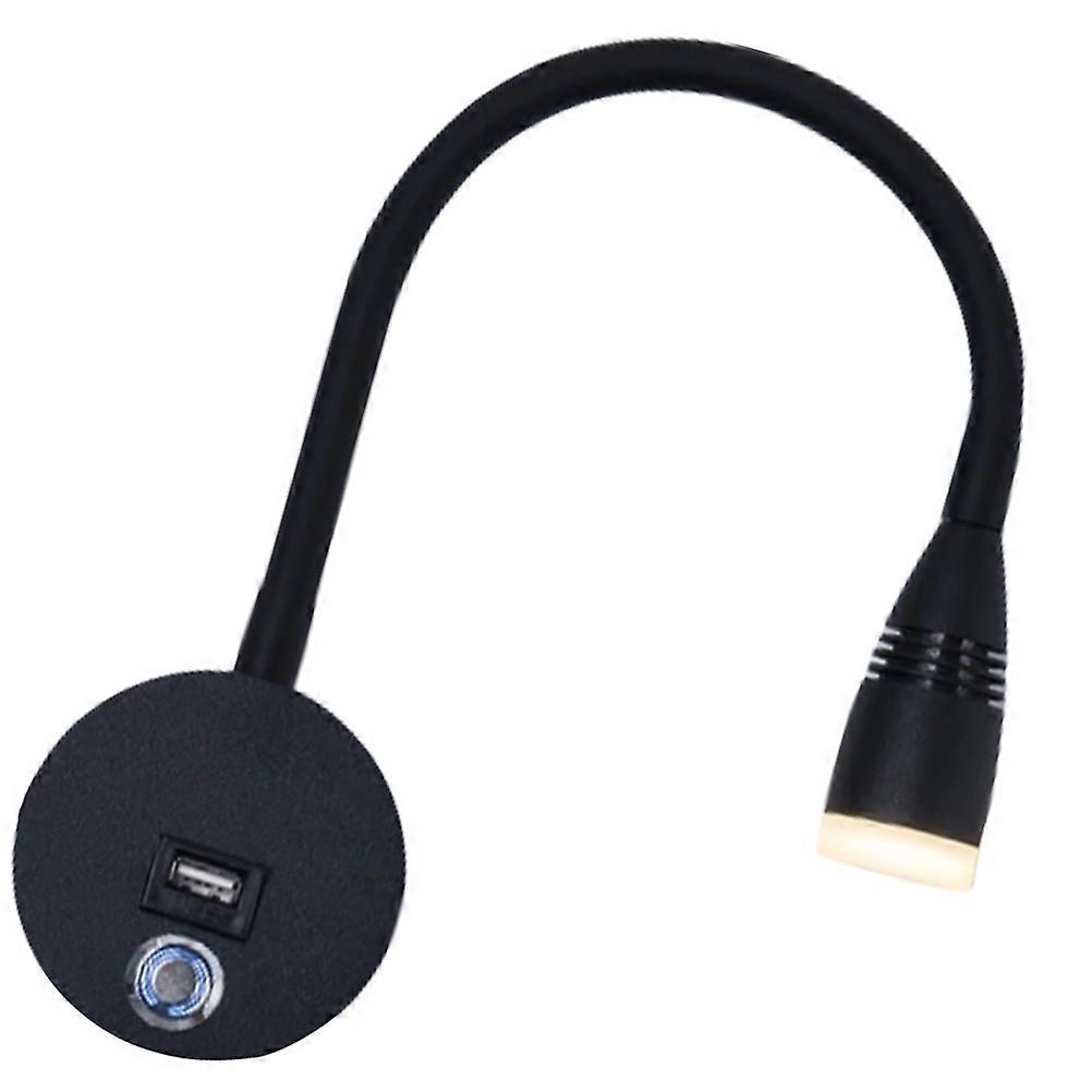 Bed Reading Lamp Wall Mounted Reading Light Touch Control Black