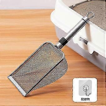 Sturdy Stainless Steel Mesh Metal Cat Litter Scoop, Corner Shaped Litter Cleaner, Easy to Clean for Reptile Terrarium Sand Waste Removal