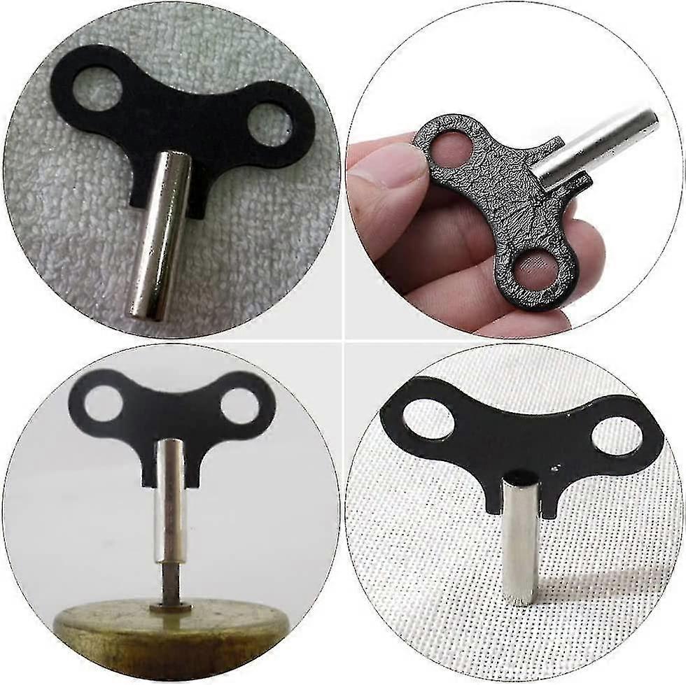 Wind Up Clock Key. Mechanical Clock Key Universal Clock Key Winding Tool (black) (4pcs)