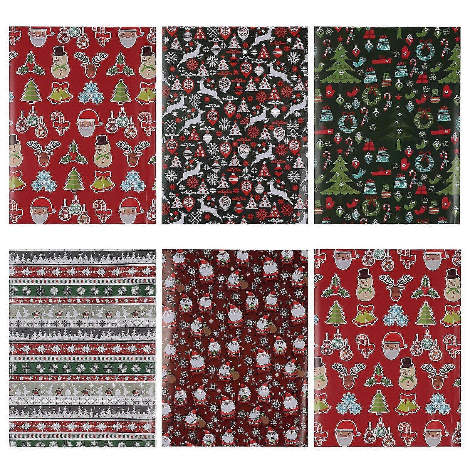 Christmas Patterned Gift Wrapping Paper 20 Sheets for Decoration