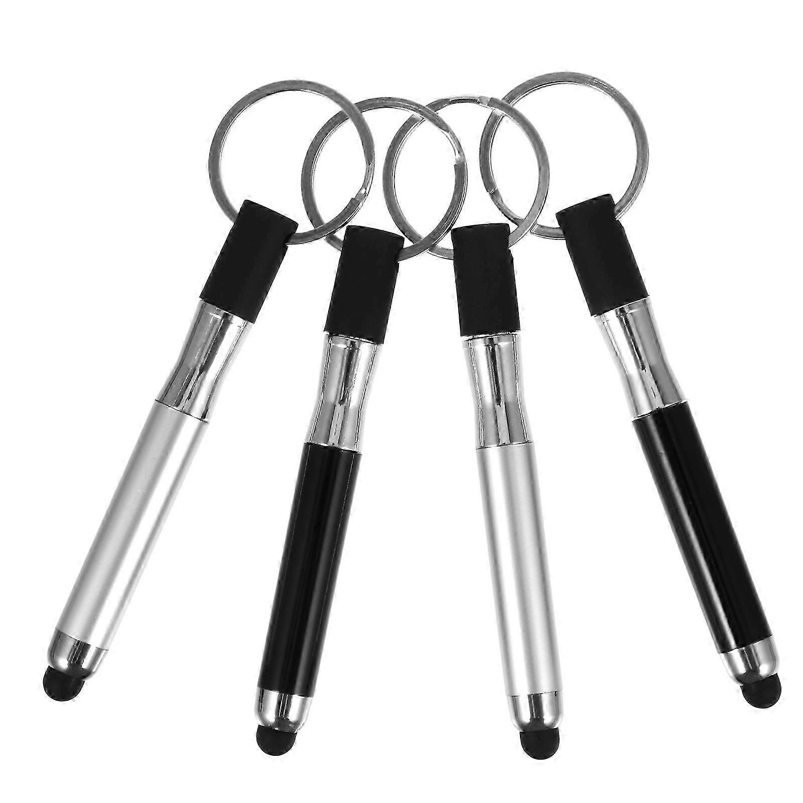 4pk Ballpoint Stylus Keychain Set