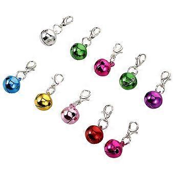 Clochettes pour colliers d'animaux (chat et chien) - Lot de 10 pièces de couleurs assorties