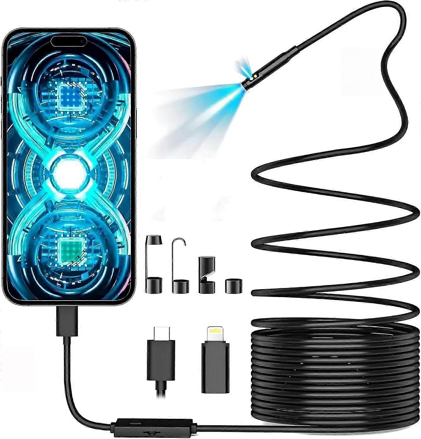Borescope1920P HD Endoscopic Camera - with 8 Adjustable