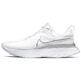 Tênis Nike React Infinity Run Flyknit 2 Branco Prata Metálico Feminino CT2423-102