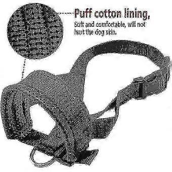 Dog Muzzle with Head Strap, Prevents Removal by Paws, for Small Medium Large Dogs
