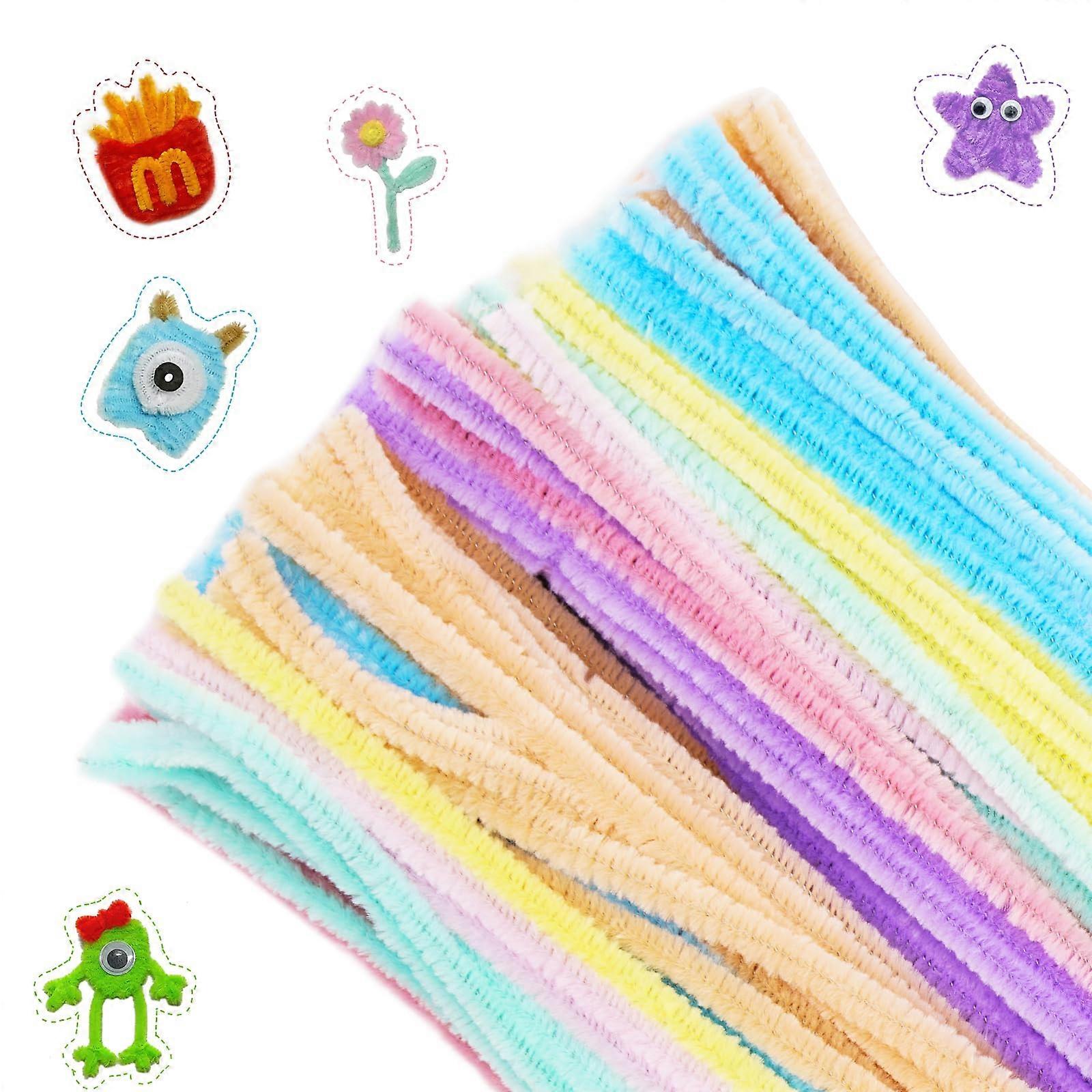 Multicolored Flexible Durable Chenille Stems For Crafting