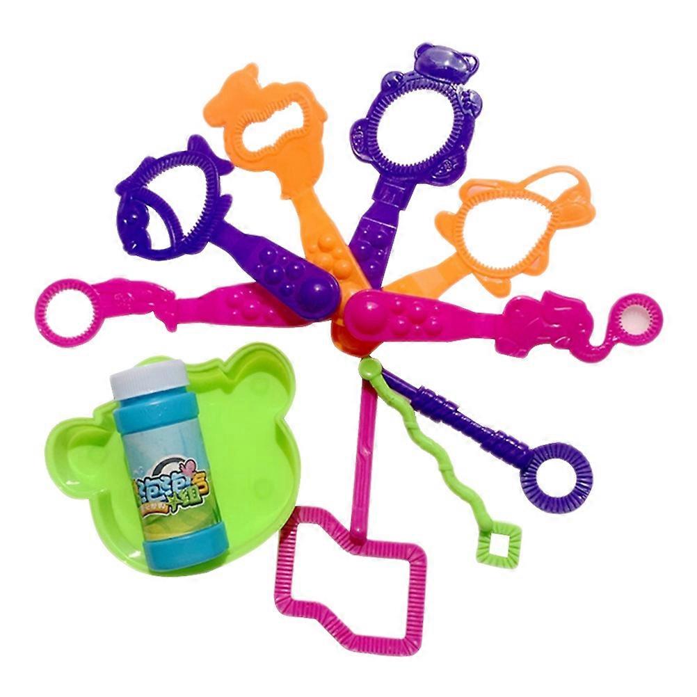Bubble Tools Cartoon Animal Shape Blowing Bubble Maker Toy 11Pcs Set