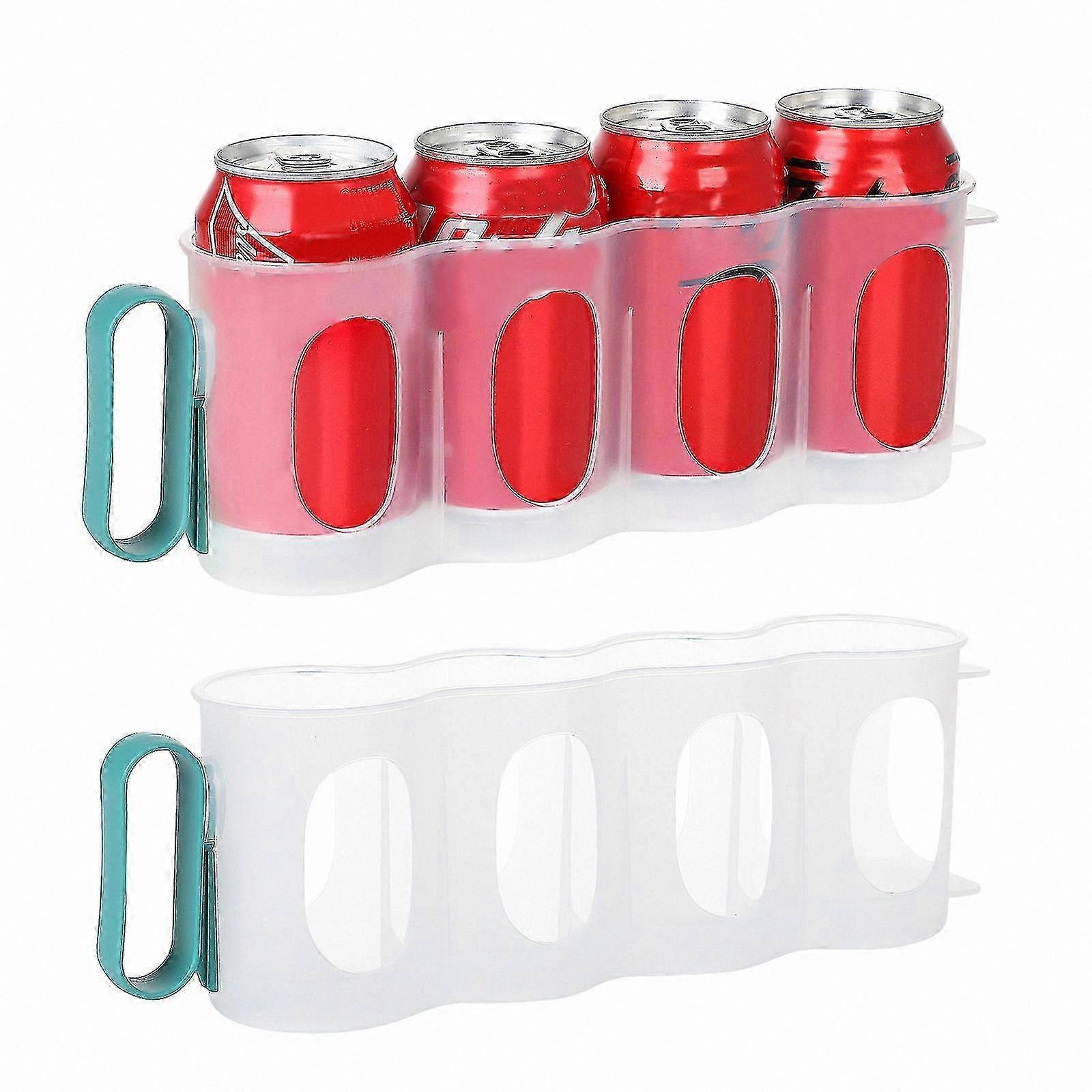 4-Pack Stackable Fridge Organizer for Cans and Beverages, Versatile Storage Solution for Kitchen, Freezer, or Pantry