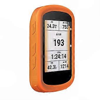 For Bike GPS: Compatible with Edge 840 Computer Case, Soft Silicone Full Coverage Anti-Slip Rubber Protector Sleeve, Orange