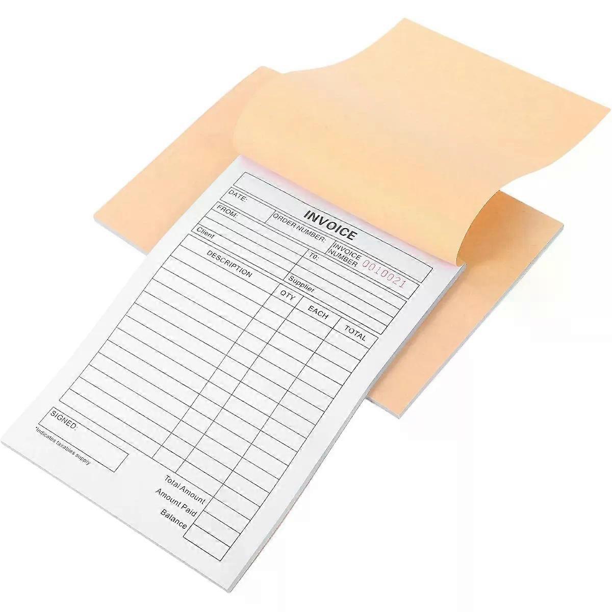 2pcs Triple Copy Invoice Order Record Book with Writing Board