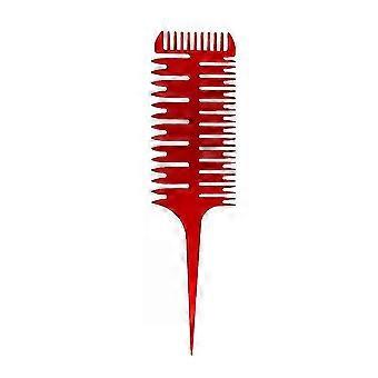 Salon Pro 3 Sides Fish Bone Shape Comb Hair Dyeing Sectioning Highlighting@ff