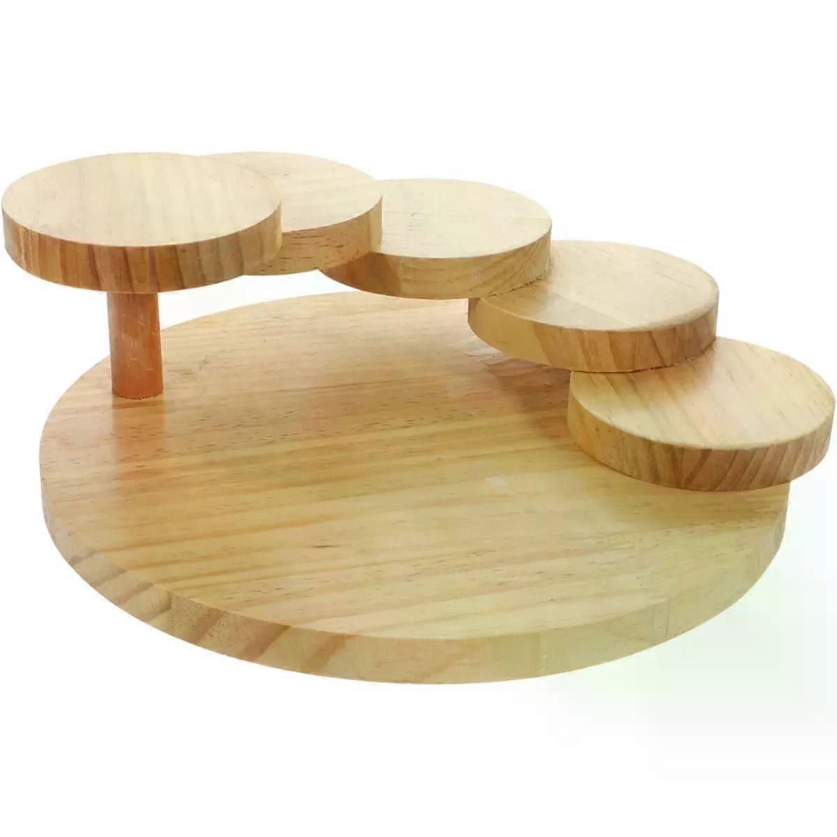 Rotating Sushi Serving Plate, Stepped Large Capacity Tray