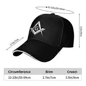 Freemason Square Compass White Masonic Sun Baseball Cap Summer Couple Women Design Trucker Hat Casual Outdoor Sport Snapback Cap