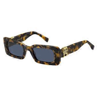 Tommy Hilfiger TH 2125/S HJV/KU Full Rim Yellow Tortoise Women Rectangle Sunglasses UV3 Original