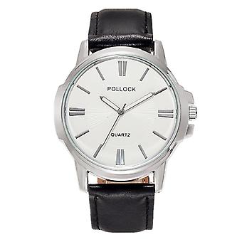 Veeki Herrenarmbanduhr - Einfache Lederarmband Herren Damen Paar Uhr - für Business Büro Arbeit Schule dekorative Uhr