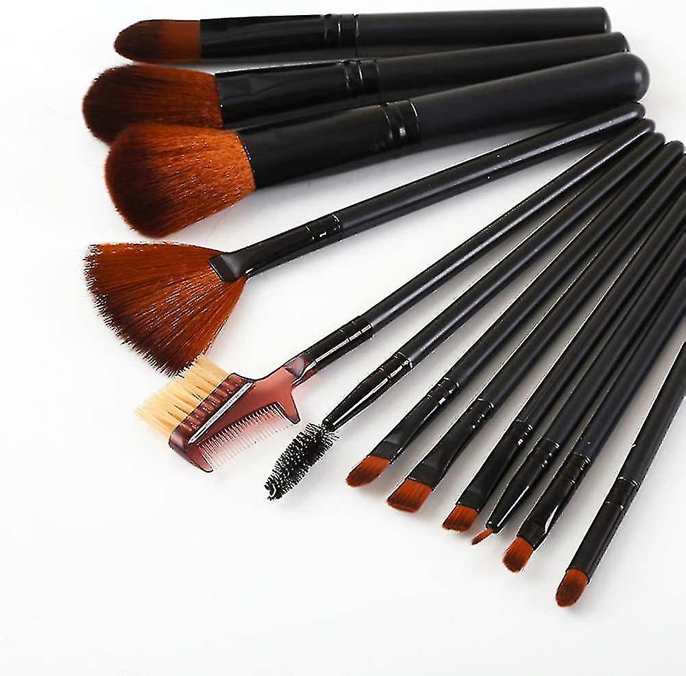12-teiliges Make-up-Pinsel-Set, Mischen Foundation Make-up-Pinsel (schwarz)