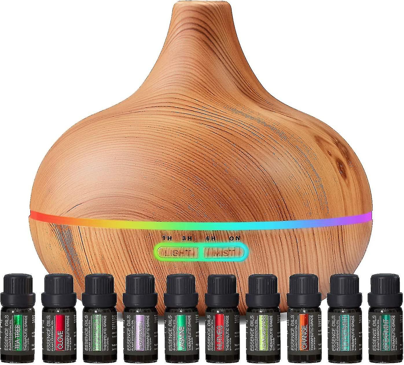 Ultimate Aromatherapy Diffuser & Essential Oil Set - Ultrasonic Diffuser & Top 10 Essential Oils
