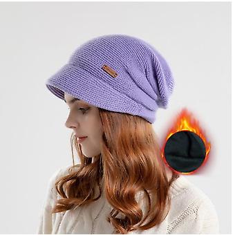 Winter Thickened Hat Women's Outdoor Warm Pullover Hat Women's Ear