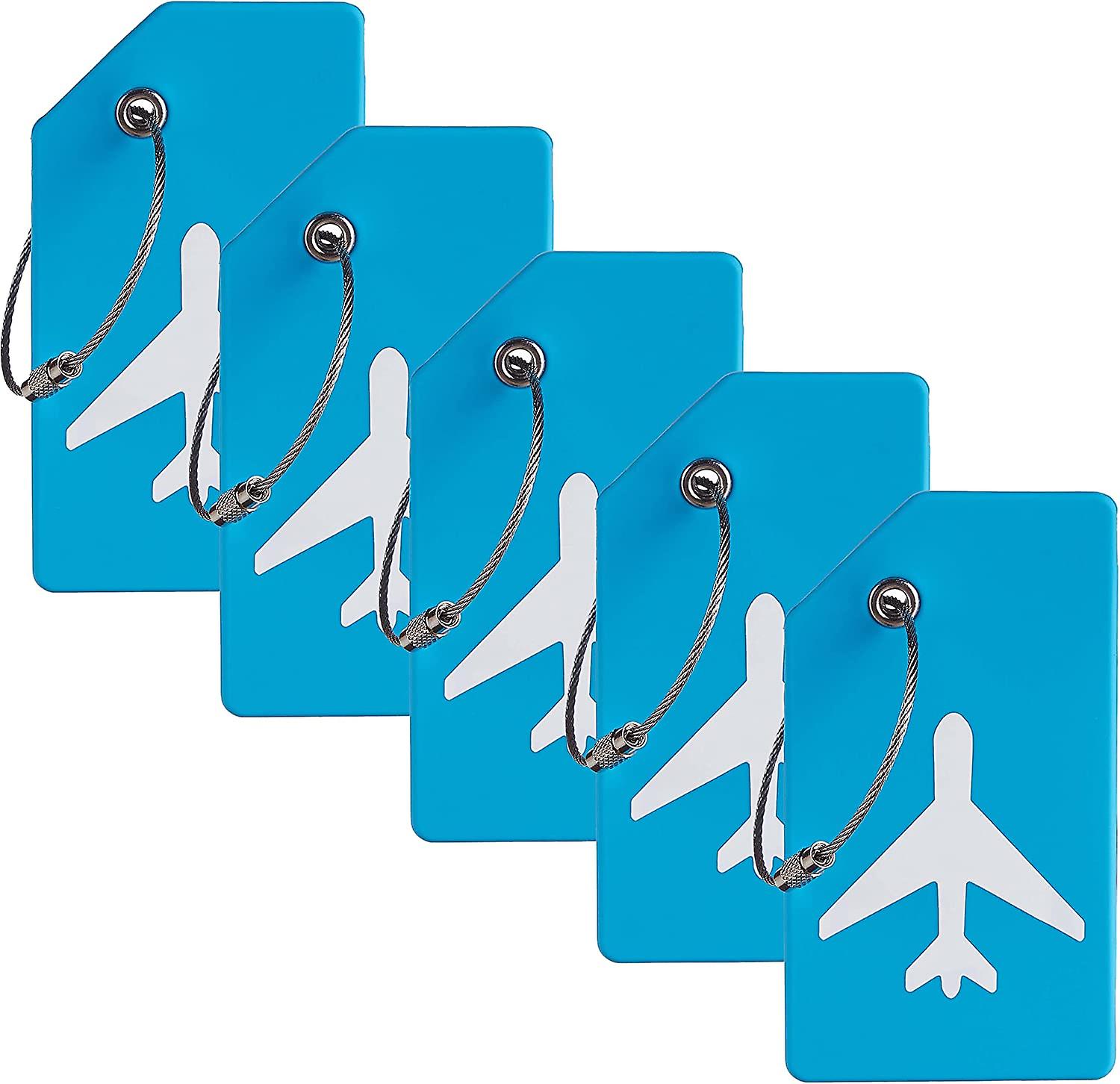 5 Pakkaus Silikoni Matkatavaralappu Matkatavara Käsilaukku Koululaukku Matkalaukku Instrumentti Tag Label By Heytea Sky Blue